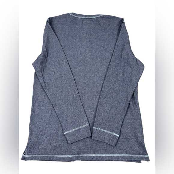 Men’s NWT Reel Legends Long Sleeve Shirt Size M Thermal Button Collar Blue - Picture 7 of 9